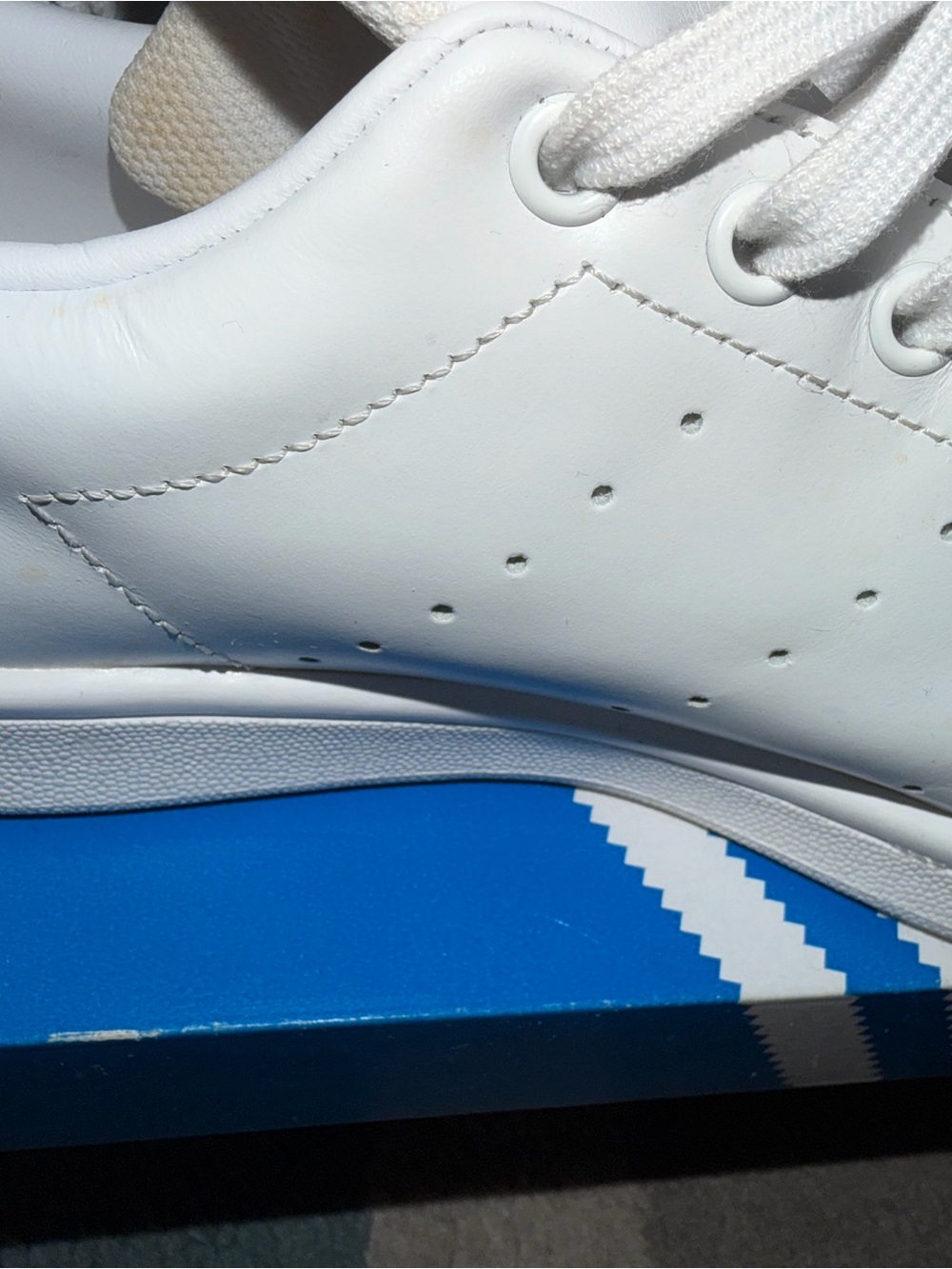 adidas White Stan Smith Classic Leather Sneakers - Picture 10 of 15